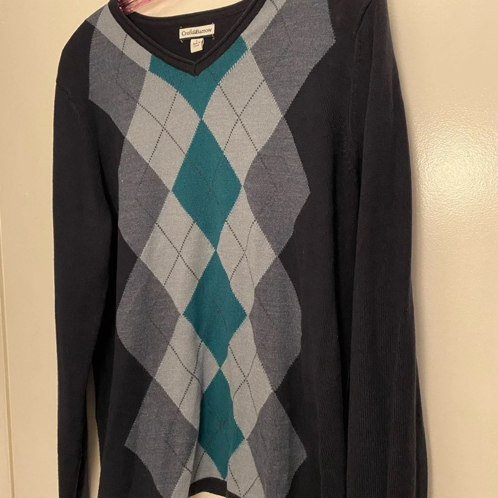 Croft and Barrow Argyle Sweater Medium